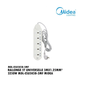 Rallonge Multiprise Intégrale Connectée Midea MDL-ESU5K5B-3MF