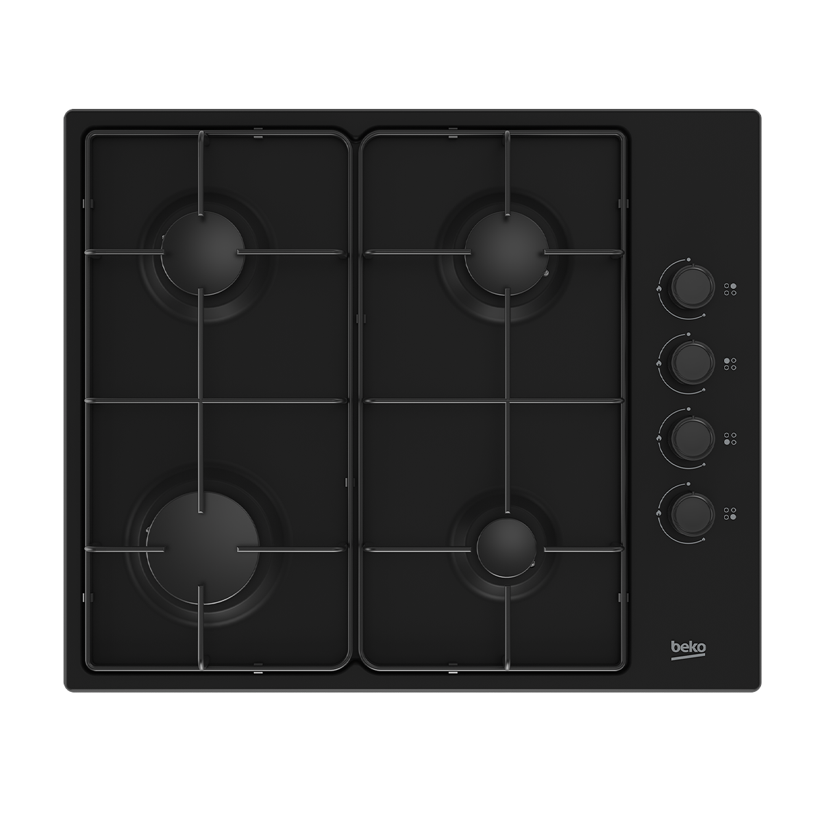 Plaque de Cuisson Gaz sur Verre Beko HIGG64123SBL – Noir 60 cm
