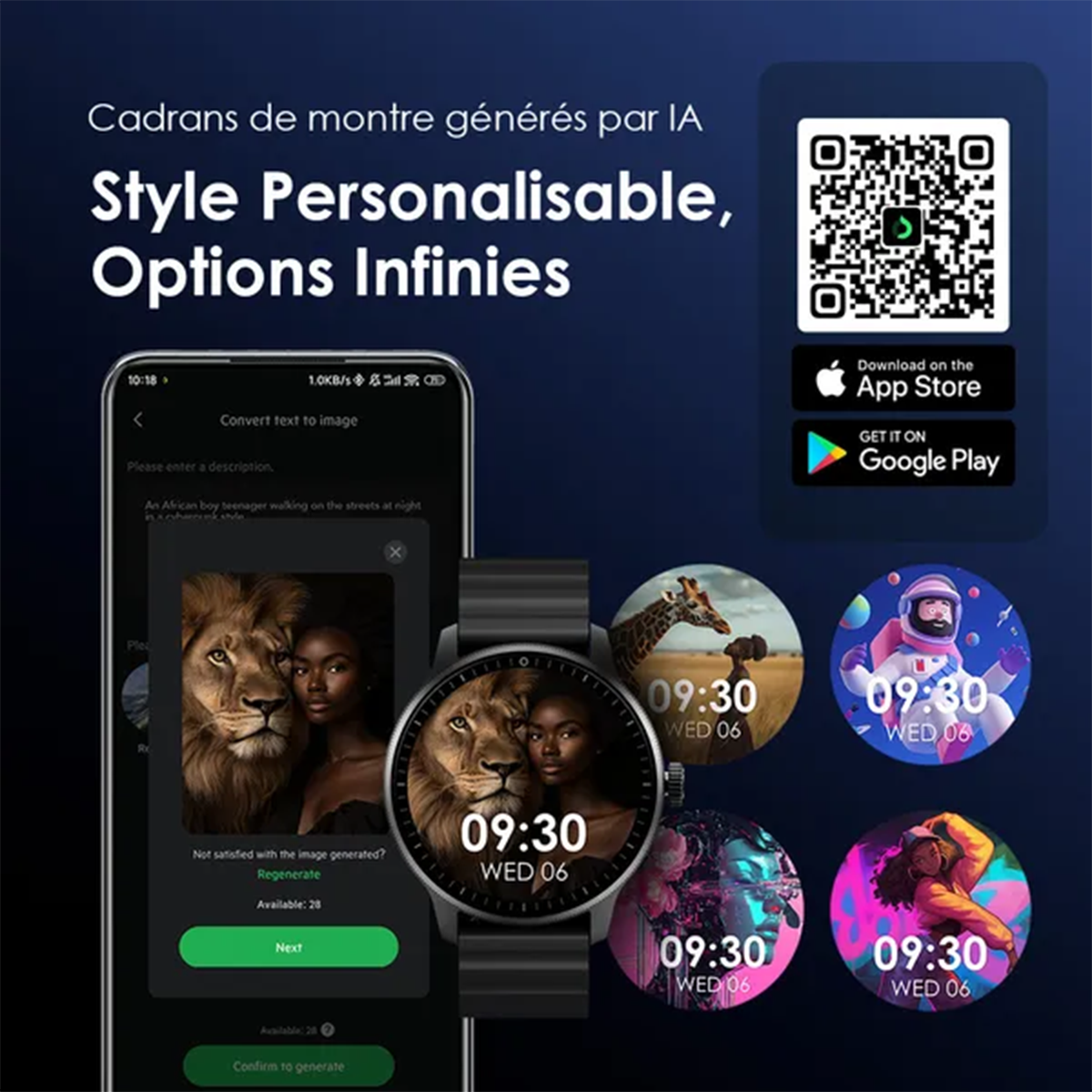 SmartWatch Montre Connectée oraimo Watch 5R Pro AMOLED