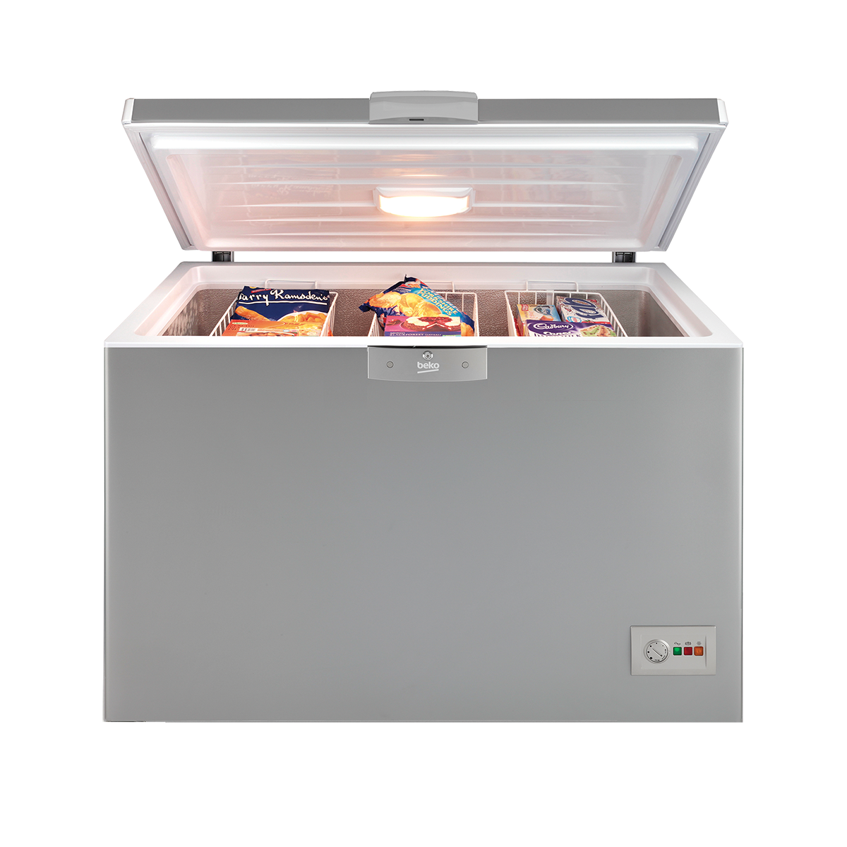 Congélateur Coffre Beko HSA-40502-S – 360 Litres Silver
