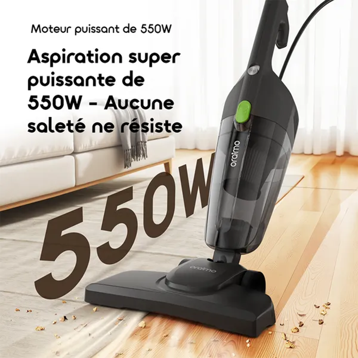 Aspirateur Filaire oraimo CordForce Flex : La puissance continue sans compromis