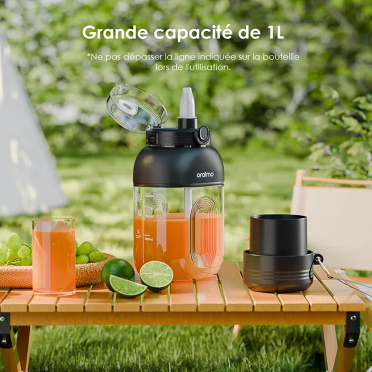 Mixeur portable oraimo SmartBlender Cup 1L : La fraîcheur nomade en un clic