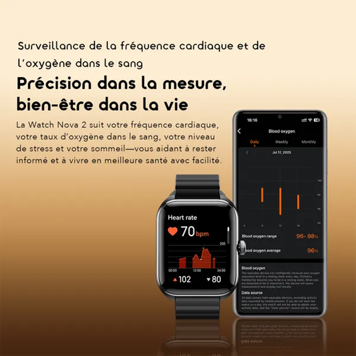 SmartWatch Montre Connectée oraimo Watch Nova 2