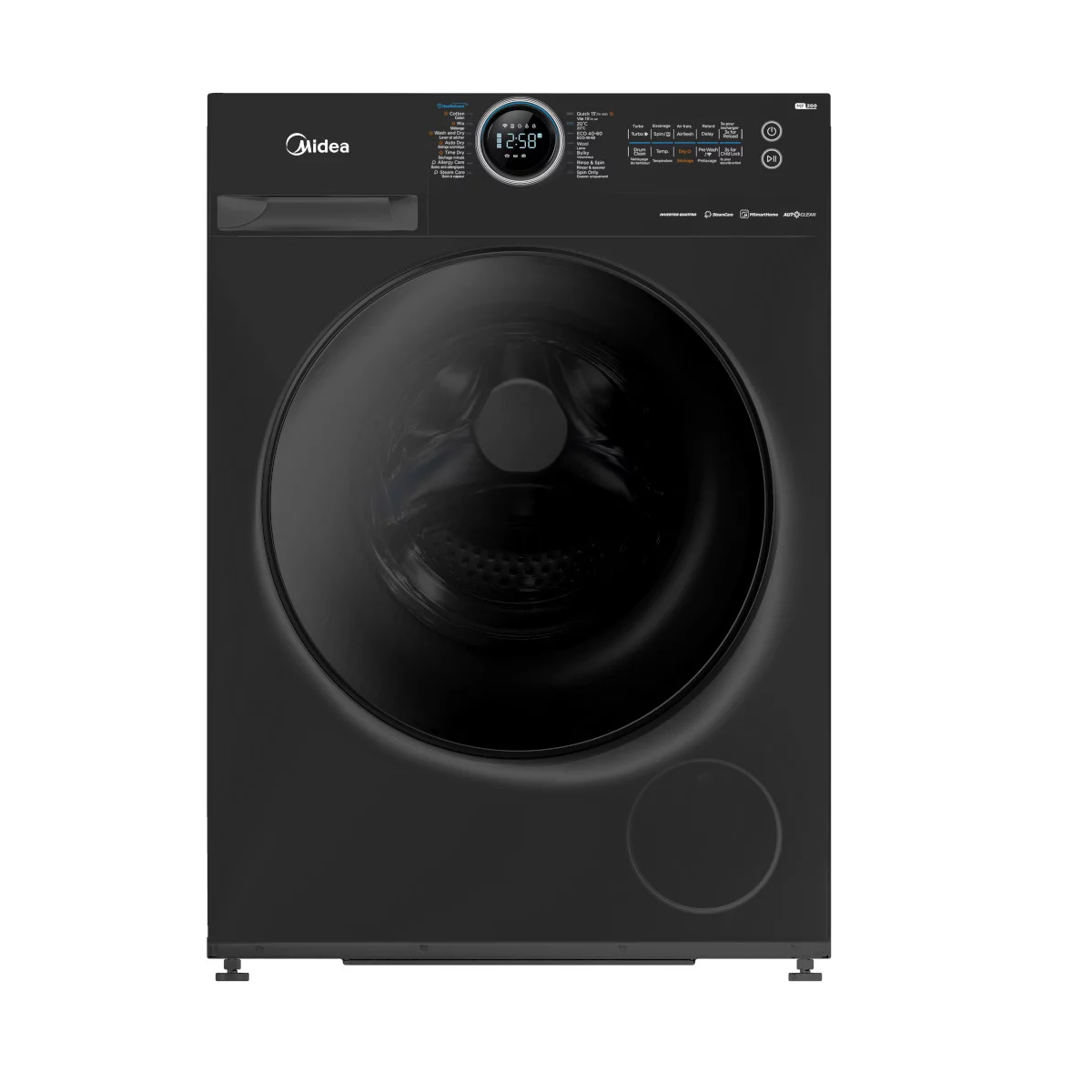 Machine à Laver Midea Front Load 10kg Inverter – MF200W100WB/T